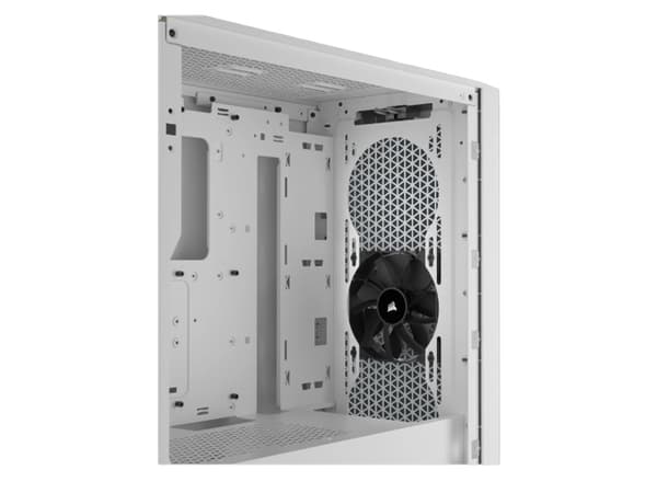 CORSAIR 3000D AIRFLOW - Mid tower - utökad ATX - genomskinlig sidopanel (härdat glas) - ingen strömförsörjning (ATX) - vit - USB/ljud