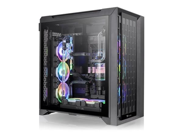 Thermaltake CTE C700 TG ARGB - Mid tower - utökad ATX - genomskinlig sidopanel (härdat glas) - ingen strömförsörjning (PS/2) - svart - USB/ljud Svart