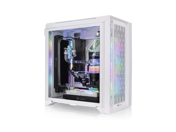 Thermaltake CTE C700 TG ARGB Snow - Mid tower - utökad ATX - genomskinlig sidopanel (härdat glas) - ingen strömförsörjning (PS/2) - vit, snö - USB/lj