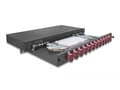 Miniatyrbilde 2 av 4: Delock - Spleiseboks for fiberoptikk - OM4, assembled - front - rackmonterbar - SC Duplex X 12 - svart - 1U - 19"