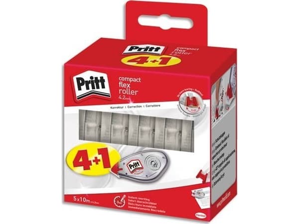 Pritt Korrektur Roller Compact Flex Roller 4.2 EcoPack 4+1 vähittäiskauppa