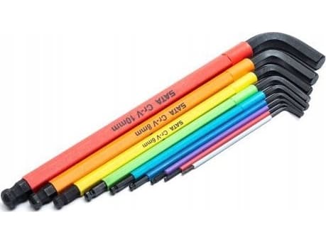 Sourcing SATA SET OF 9 COLORFUL 6-COLOR EXTRA-LONG METRIC L-KEY KEYS WITH BALL