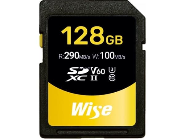 Wise SDXC UDH-II V60 128GB R 290MBs W 100MBs WI-SD-S128 - Laajennettu SD-kapasiteetti (SDXC)