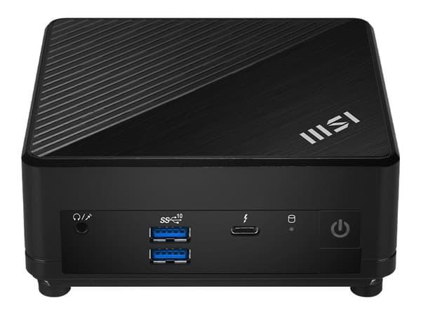 MSI Cubi 5 12M 001EU - Mini-PC Core i7 1255U / upp till 4.7 GHz - RAM 16 GB - SSD 512 GB - NVMe - Intel Iris Xe-grafik - IEEE 802.11ax (Wi-Fi 6E), Bl Svart