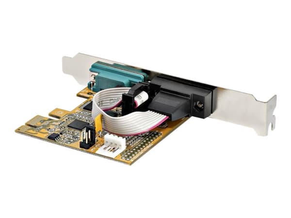 StarTech.com 2-Port PCI Express Serial Card, Dual Port PCIe to RS232 (DB9) Serial Interface Card, 16C1050 UART, Standard or Low Profile Brackets, COM