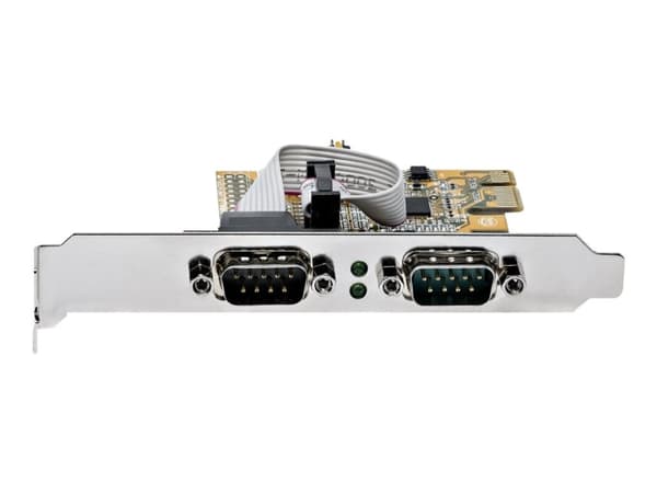 StarTech.com 2-Port PCI Express Serial Card, Dual Port PCIe to RS232 (DB9) Serial Interface Card, 16C1050 UART, Standard or Low Profile Brackets, COM