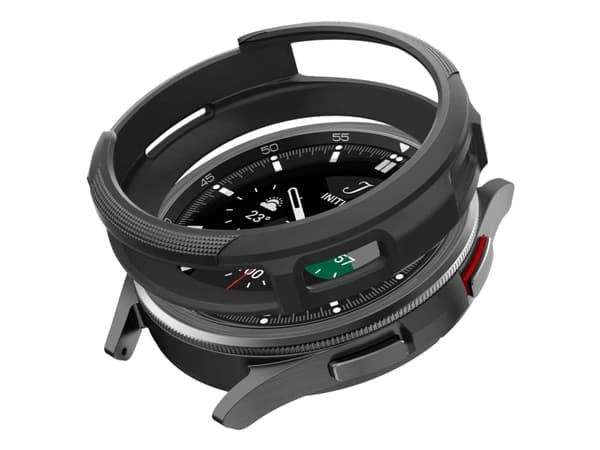 Spigen Fodral Liquid Air, Box, SmartWatch, Svart, Samsung, Galaxy Watch 6 Classic (47mm), Termoplastisk polyuretan (TPU)
