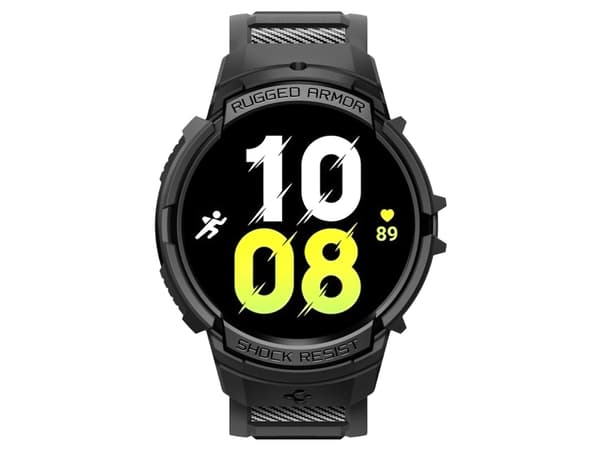 Spigen Rugged Armor Pro, Laatikko, SmartWatch, Musta, Samsung, Galaxy Watch 6 (40mm), Termoplastinen polyuretaani (TPU)