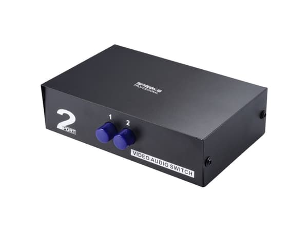 SpeaKa Professional SP-11175216 2 porte Composite-switch med audio-porte