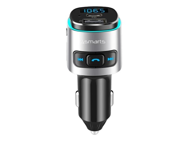 4smarts 456201, AM,FM, Cigartenner/lighter, Lydstrømming, Handsfree samtaler, USB Type-A, Bluetooth, MicroSD (TransFlash)