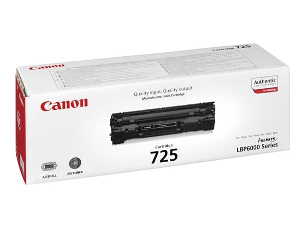 Canon CRG-725 - Svart - original - tonerpatron - for i-SENSYS LBP6000, LBP6000B, LBP6020, LBP6020B, LBP6030, LBP6030B, LBP6030w, MF3010