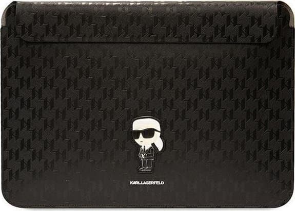 Karl Lagerfeld NFT Saffiano Monogram Iconic Karl Sleeve - 14" Notebook Case (musta)