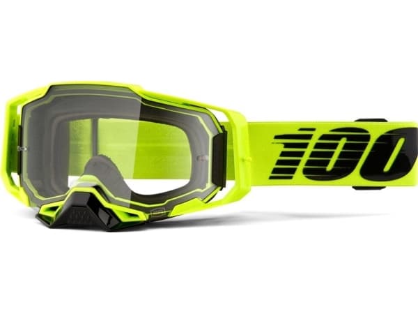 100 % Goggles 100 % ARMEGA Googgle Nuclear Citrus Clear Lens (Antifog Clear Lens) (NY)