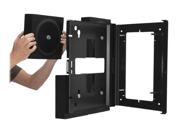 Flexson FLXSAX4WM1021 - Konsol - för 4 audio amplifiers - låsbar - stål - svart - väggmonterbar - för Sonos Amp