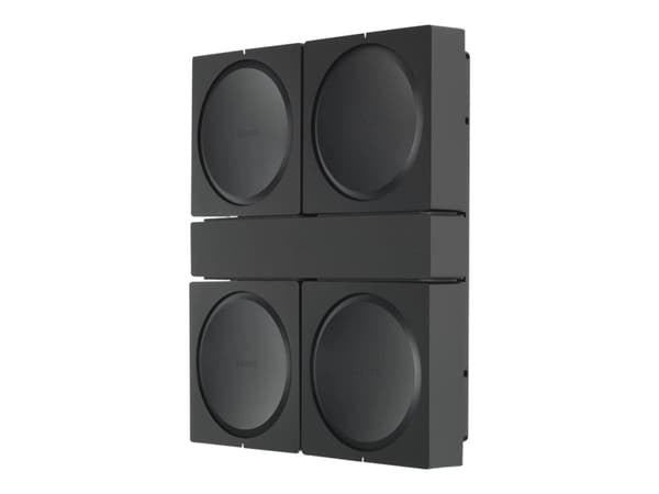 Flexson FLXSAX4WM1021 - Brakett - for 4 audio amplifiers - låsbar - stål - svart - veggmonterbar - for Sonos Amp