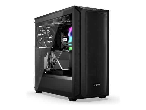be quiet! Shadow Base 800 Black, Midi Tower, PC, Musta, ATX, EATX, mikro ATX, Mini-ITX, Akryylinitriilibutadieenistyreeni (ABS), Terästä, Karkaistu l musta