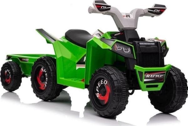 Lean Cars johdoton nelipyörä perävaunulla lapsille XMX630T, vihreä