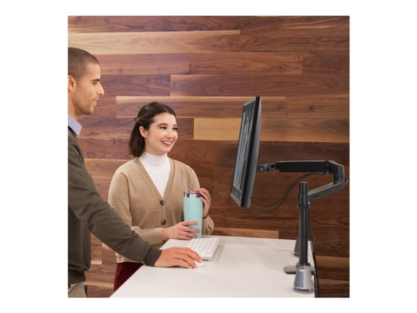 Ergotron - Monteringssett (leddarm, høy stang, 2-dels skrivebordslampe) - for Skjerm - aluminium - matt svart - skjermstørrelse: inntil 34" - skriveb