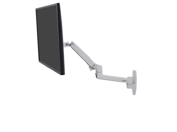 Ergotron LX - Monteringssats (bildskärmsarm) - för LCD-display - aluminium - vit - skärmstorlek: upp till 34 tum - väggmonterbar