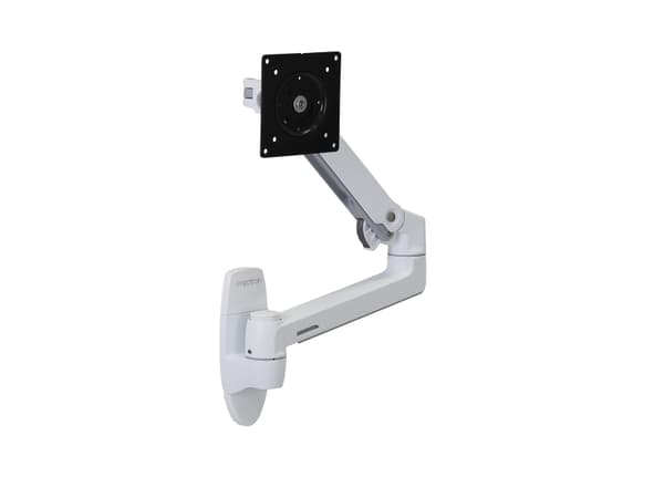 Ergotron LX - Monteringssats (bildskärmsarm) - för LCD-display - aluminium - vit - skärmstorlek: upp till 34 tum - väggmonterbar