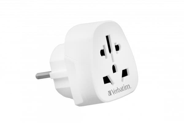 Verbatim WTEU-02 - Strømkoblingsadapter - Type A, type B, Type C, Type G, Type I, Type J, type L, Type N (P) til Type E, type F (R) - 100-250 V - 10