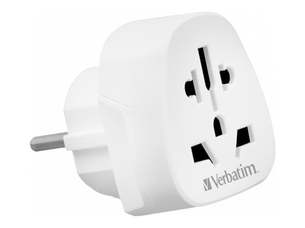 Verbatim WTEU-02 - Strømkoblingsadapter - Type A, type B, Type C, Type G, Type I, Type J, type L, Type N (P) til Type E, type F (R) - 100-250 V - 10