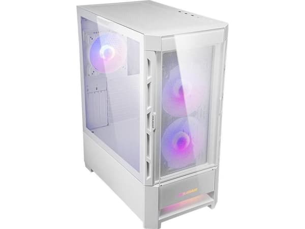 COUGAR Gaming CGR-5ZD1W-AIR-RGB, Midi Tower, PC, Vit, ATX, CEB, EATX, micro ATX, Mini-ITX, Nylon, Multi