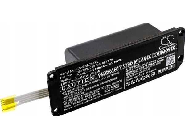 Cameron Sino oppladbart batteritype 088789 088796 088772 080841 For Bose Soundlink Mini 2 / 3400mah / Cs-bse796xl