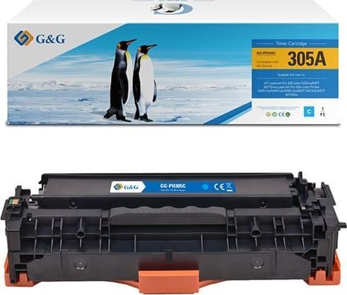 G&G Toner G&G-kompatibel toner med HP CE411A, NT-PH305C(CE411A), HP 305A, cyan, 2600s