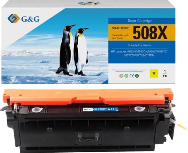 Toner G&G G&G kompatybilny toner z HP CF362X, NT-PH362XY, HP 508X, yellow, 9500s, high capacity
