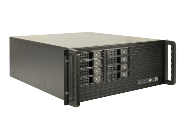 Inter-Tech IPC 4U-4508 - Rackmonterbar - forlenget ATX / SSI EEB - SATA - ingen strømforsyning (ATX / PS/2) - USB