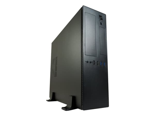 Hus Micro-ATX 1406MB-TFX svart USB3.2/Audio, uten strømforsyning Sort