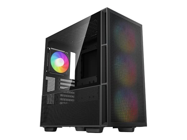DeepCool CH560, Midi Tower, PC, Musta, ATX, EATX, mikro ATX, Mini-ITX, ABS, Terästä, Karkaistu lasi, Multi