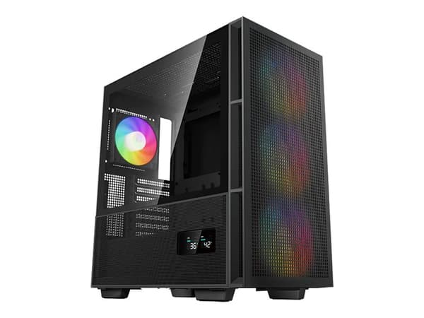 DeepCool CH560 Digital - Mid tower - utvidet ATX (E-ATX) - sidepanel med vindu (herdet glass) - ingen strømforsyning (ATX / PS/2) - svart - USB/lyd