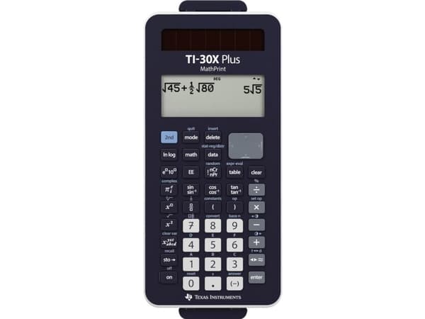 Texas Instruments TI-30X, Lomme, Vitenskaplig, 10 sifre, 4 linjer, Batteri/Solcelle, Sort