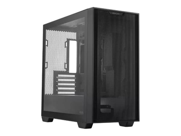 ASUS A21 - Tower - micro ATX - genomskinlig sidopanel - ingen strömförsörjning - USB/ljud Svart