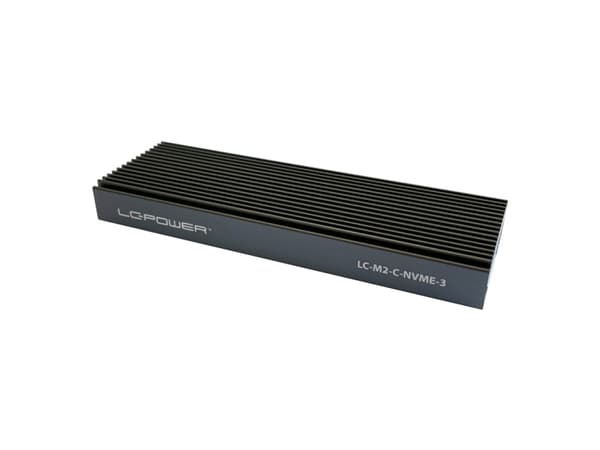 LC-Power LC-M2-C-NVME-3, SSD-inkapsling, M.2, M.2, 10 Gbit/s, USB-anslutning, Svart