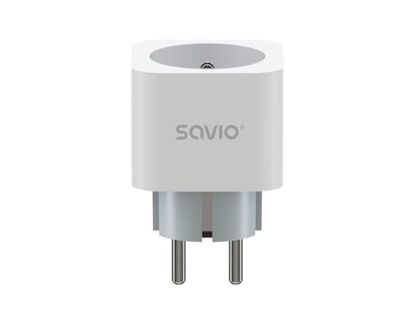 Savio WI-FI smart socket 16A AS-01 White, Trådløs, Hvit