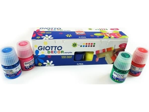 Giotto Decor akrylfärger 12 färger GIOTTO