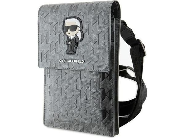 Karl Lagerfeld Håndveske KLWBSAKHPKG sølv/sølv Saffiano Monogram Ikonik