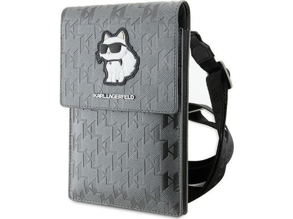 Karl Lagerfeld Håndveske KLWBSAKHPCG sølv/sølv Saffiano Monogram Choupette