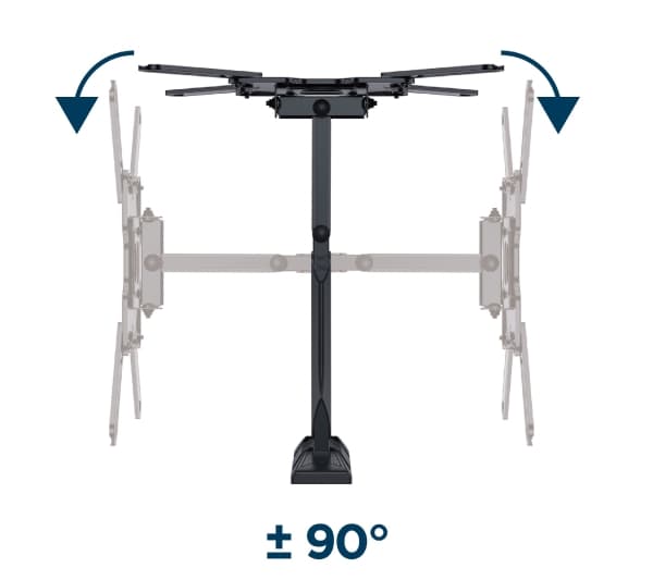 Gembird WM-55ST-01 - Monteringssats (väggfäste) - fullständig rörelse - för platt panel - premium, upp till 32 kg - stål - skärmstorlek: 32"-55"