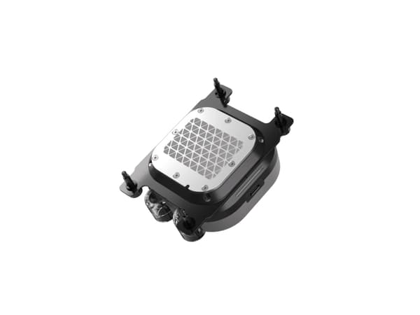 Corsair iCUE XC7 RGB ELITE LCD, Vesiblokki, Metalli, Nailon, Harmaa, LGA 1700, Kanta AM4, Pistoke AM5, 1/4", 90°