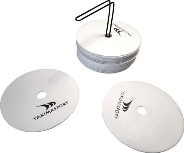 YakimaSport Flat markmarkører (markeringsmatter) - 24 stk hvit