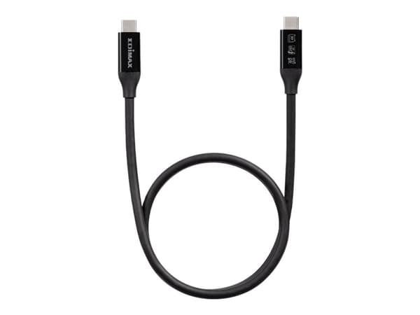Edimax UC4 Series - USB-kabel - 24 pin USB-C (hann) til 24 pin USB-C (hann) - USB4 / Thunderbolt 3 / DisplayPort - 20 V - 5 A - 3 m - Fast Power Char