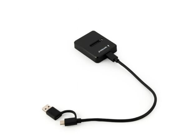 Gembird DD-U3M2 - SSD-dockningsstation - M.2 - M.2 Card (PCIe NVMe & SATA) - USB 3.2 (Gen 2) - svart
