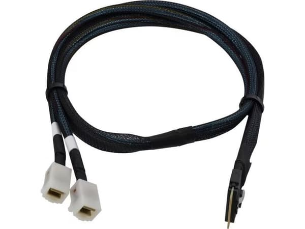 Microchip Adaptec - Internes SAS-Kabel - 1x8 Slim SAS (SFF-8654) zu 4x Mini SAS HD (SFF-8643) - 80cm - NVMe Connection (2305100-R)