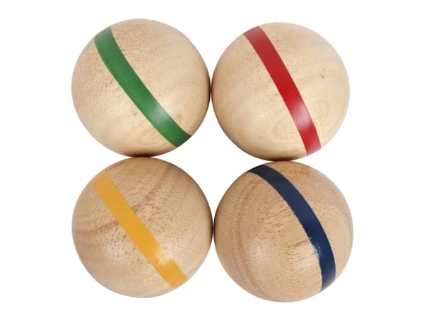 HOME it® premium kroket spil for 4 personer i gummitræ