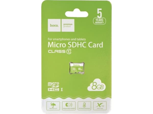Hoco MicroSDHC-kort 8 GB klasse 10 (6957531085799)