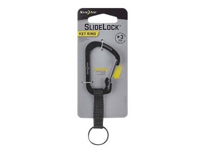 Nite Ize SlideLock KeyRing #3 - Karbinklämma - svart